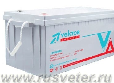 Аккумулятор VEKTOR GEL 12-200 (200 А/час)
